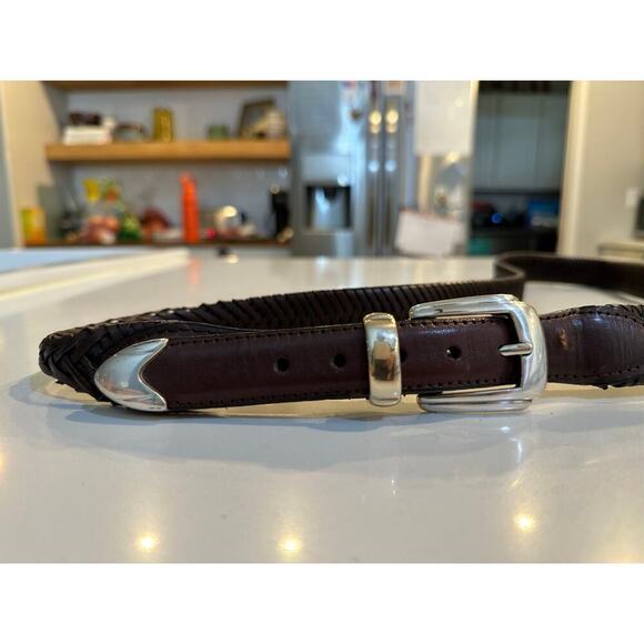 BRIGHTON Men's Brown Leather Reversible Belt - Picture 3 of 6